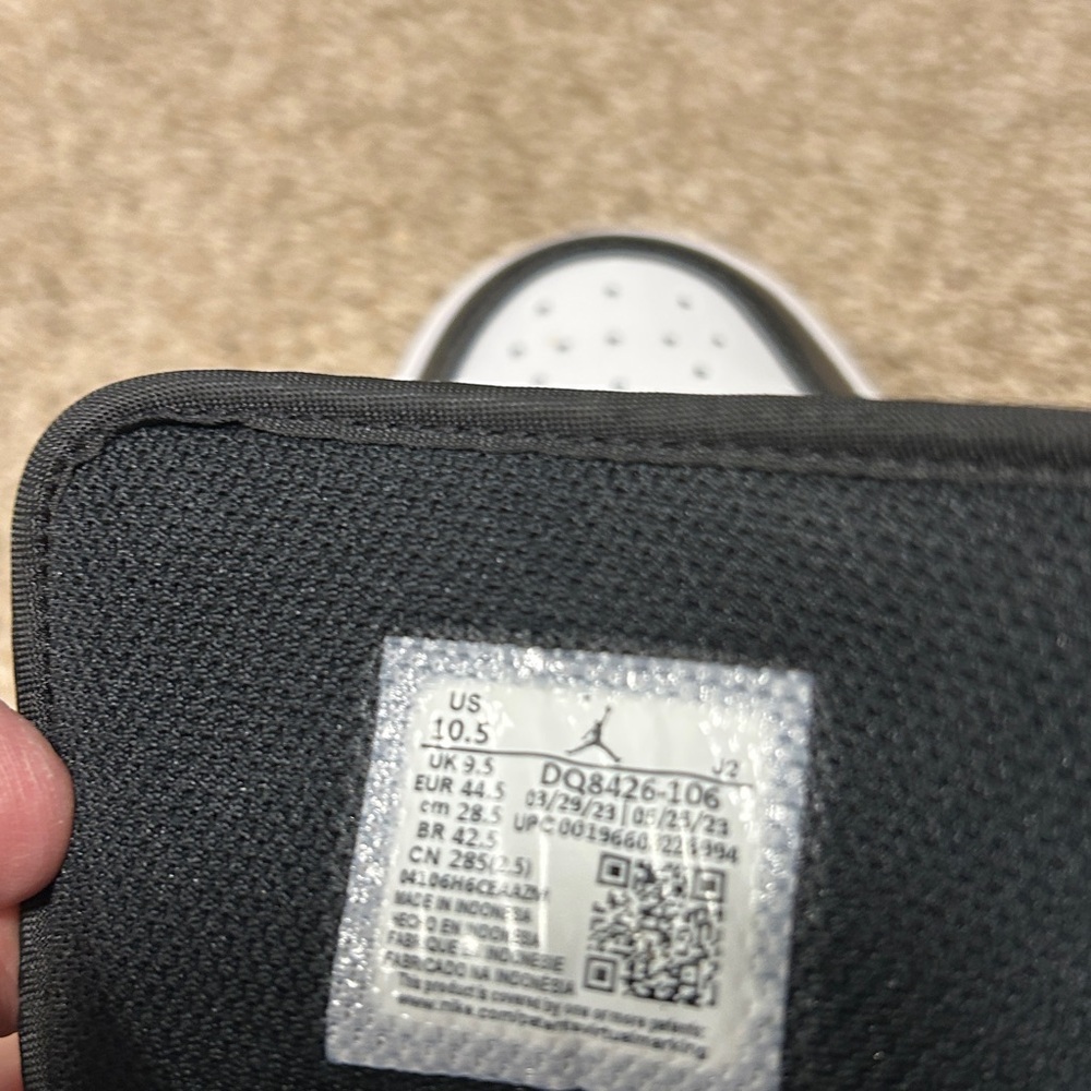 Nike Air Jordan Black, Red, and White Sneakers - Picture 4 of 5